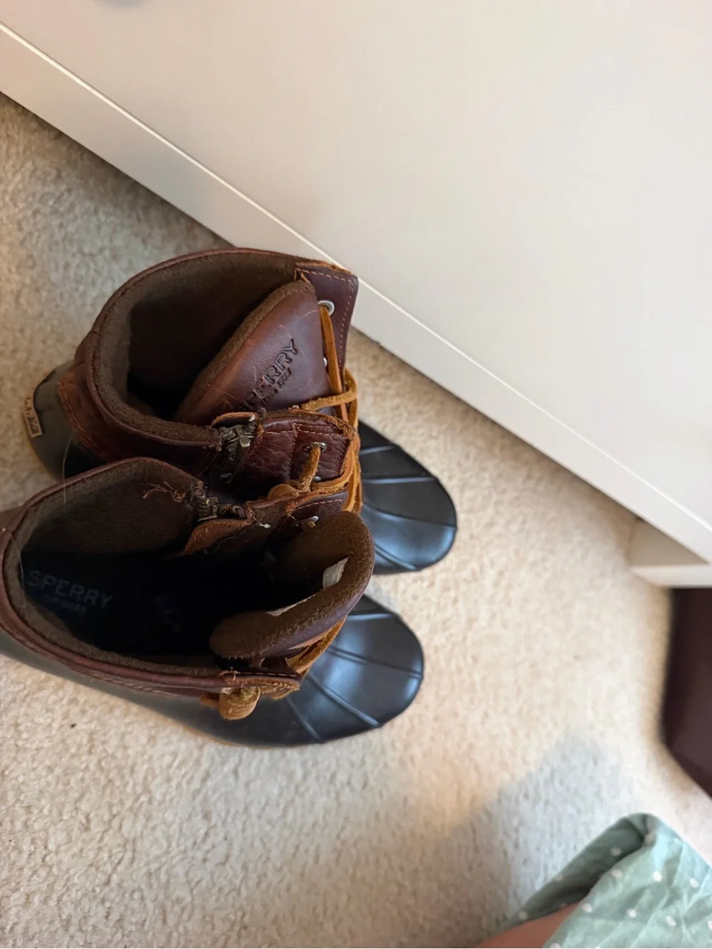 Women’s Brown and Black Duck Boots - Classic Waterproof Lace-Up